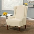 thumbnail image 3 of Sure Fit Stretch Pinstripe Wing Chair Slipcover, 3 of 4