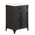 thumbnail image 2 of Modway Steamforge 24" Bathroom Vanity in White Black, 2 of 11