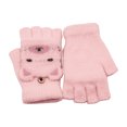 thumbnail image 1 of Jusqu'à 10$ Gants Mitaines Roses Hiver Femmes Adultes Plus Velours Épaississement Mignon Dessin Animé Point Doigts Gants, 1 of 1
