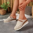 thumbnail image 5 of Samdudou Casual Shoes for Women Closed Toe Slip On Mules Intricate Crochet Mesh Upper with Buckle Strap Espadrille Sole Outdoor Walking Footwear Summer Getaways, 5 of 9