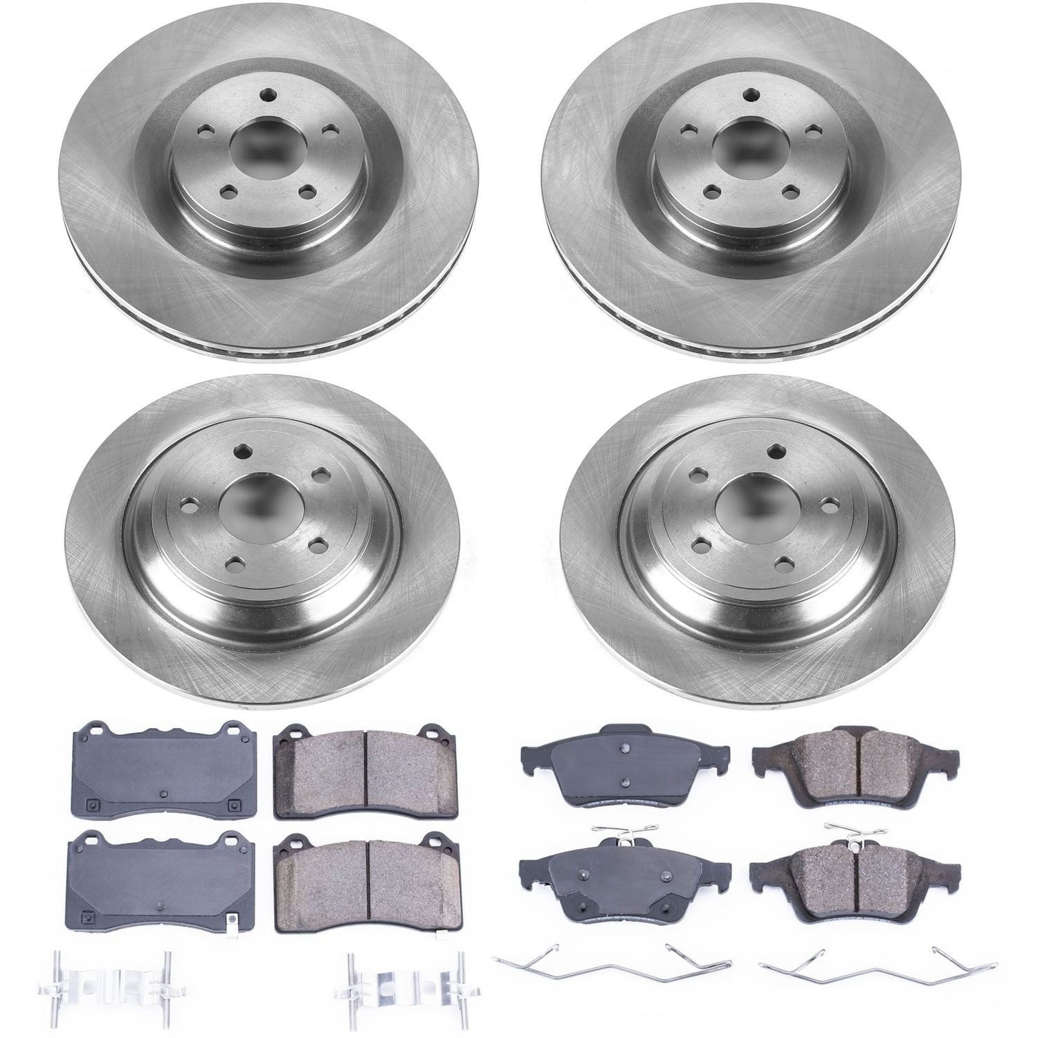 PowerStop Front and Rear Stock Replacement Brake Pad and Rotor Kit Fits: FORD Select Models KOE7319