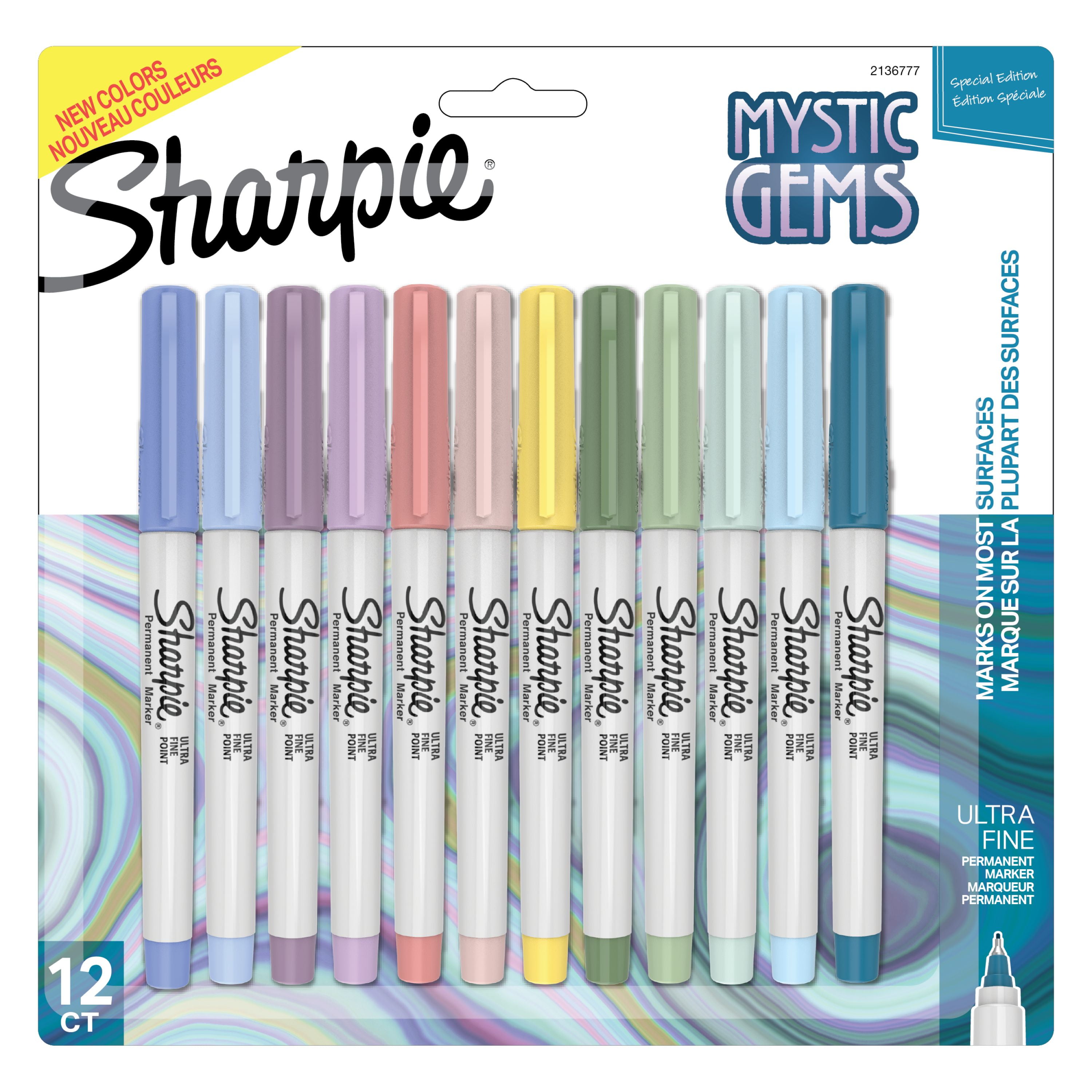 Sharpie Special Edition Permanent Markers, Ultra-Fine Point, Assorted Colors, 12 Count