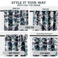 thumbnail image 3 of Vargottam Extra Long Cotton Curtains - 108" Length Drapes for High Ceilings or French Doors - 52"x108", Light Filtering Rod Pocket/Back Tab Drapes, Set of 2 Panels - Floral And Brid Pattern (Purple), 3 of 8