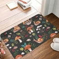 thumbnail image 5 of Xecao Mushroom With Snails print Flannel Mat: Non-slip, 16x24in. Ideal for kitchen, bedroom, bath & living room., 5 of 9