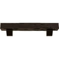 thumbnail image 2 of Ekena Millwork 8"H x 12"D x 72"W Pecky Cypress Faux Wood Fireplace Mantel Kit with Ashford Corbels, Premium Hickory, 2 of 10