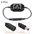 thumbnail image 3 of LED Tira Atenuador Interruptor 12-24V DC PWM Giratoria En Línea Atenuador Controlador con DC Conector Cable para LED Tiras Luces, Negro, Paquete de 4, 3 of 6