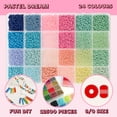 thumbnail image 2 of 12500pcs John Bead Assorted Glass Seed Beads 8/0, 24 Pastel Colors Round Bead for DIY Crafts Jewelry Making Bead Box, 2 of 9