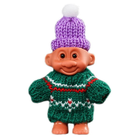 Mini Troll Doll Lighter Protective Case Cute Lighter Cover with Costume & Hat