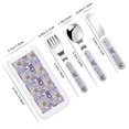 thumbnail image 2 of Fotbe Lavender Flowers for Stainless Steel Kids Silverware Set - Child and Toddler Safe Flatware - Children's Knife, Fork And Spoon Set - Metal Kids Cutlery Set, 2 of 8