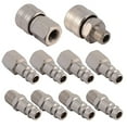 thumbnail image 1 of FUTUREORYY 10Pack Pneumatic Tool Connector Quick Coupling Silver Iron Pipeline Connection for Engineers, 1 of 8