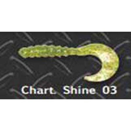 Chartreuse Shiner - Big Bite Fat Grub 2' 10ct Chartreuse. Shiner
