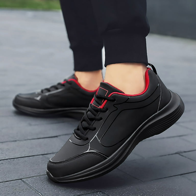 ZIZOCWA Zapatos Negros Para Mujer Sneaker for Men Fashion Autumn Men Sports  Shoes Flat Non Slip Waterproof Lace Up Comfortable Solid Color Simpl 44 