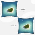 thumbnail image 3 of Kll Paradise Island Decorative Throw Pillow Covers Velvet Soft For Couch Sofa Bedroom Living Room Outdoor -16"X16", 3 of 8
