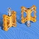 thumbnail image 2 of Pedales de bicicleta de montaña de carretera Aluminio CNC Antideslizante 9/16 "Cojinete sellado Ciclismo BMX Oro kusrkot pedales de bicicleta de montaña, 2 of 7