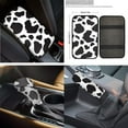 thumbnail image 6 of XYZCANDO Cow Spot Print Trash Can Lipstick Cover Handbrake Cover Fender Cover Seat Belt Cover Steering Wheel Cover Armrest Cover Car Cushion Cover Car Coasters Keychain Comfortable, 6 of 7