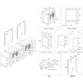 thumbnail image 5 of Sydney 84" w/ Triple Side Cabinets (Glossy White), 5 of 9