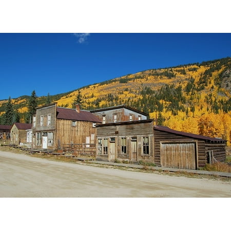 Canvas Print Colorado Fall Ghost Town Yellow St Elmo Autumn Stretched Canvas 10 x
