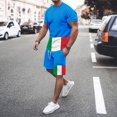 thumbnail image 2 of Afdoent Men's 2 Piece Short Set Mens 2 Piece Sports Jogging Suit Comfortable Sports Men's Short Sleeved T Shirt + Shorts Vacation Beach Leisure, 2 of 6