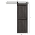 thumbnail image 2 of Dextrus 30" x 84" Composite Plate H-Style Solid Core Single Barn Door with All Hardware Kit Included, Pre-Drilled Easy to Assemble, Gray, 2 of 5