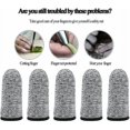 thumbnail image 3 of Paquete de 10 protectores de dedos reutilizables resistentes a cortes, para trabajos de cocina y tallado (gris), 3 of 5