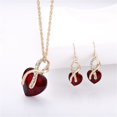 thumbnail image 3 of Xinyolin 1 Set Women Necklace Earrings Heart Pendant - Faux Crystal Jewelry Sweet Long Lasting Set for Wedding, 3 of 8
