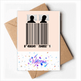 thumbnail image 1 of Quilt Sleeping Husband Wife Pillow Welcome Back Greeting Cards Envelopes Blank, 1 of 3