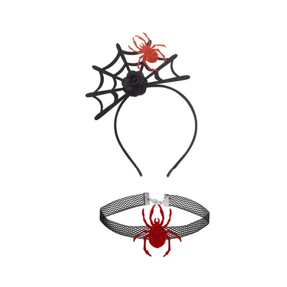 Qarigey Diadema de araña de Halloween, accesorios para el cabello para fiesta de juegos de rol, tocado de Halloween Accesorio para el cabello cuatro