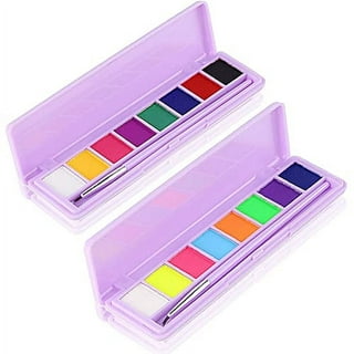 8 Colors Water Activated Eyeliner Palette,face Paint Fluorescent Bright  Rainbow Colorful Body Paint Makeup