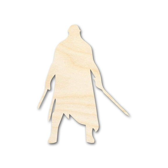 Unfinished Wood Warrior Shape - Craft - up to 46" 18" / 1/2"