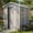 Light gray, variant on 6*4FT PP Gable Roof Storage Shed, Light Grey, Weatherproof UV-Resistant, Lockable Door, Easy Assembly, Brown