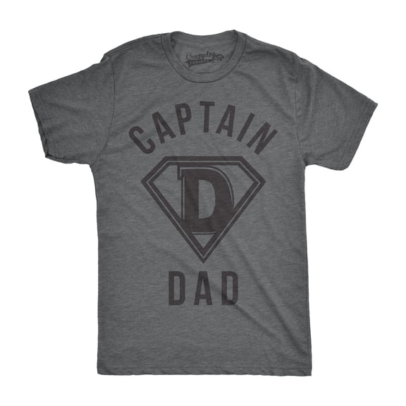 Mens Captain Dad Funny T Shirt Hilarious Hero Gift Idea for Fathers Tee Graphic Tees