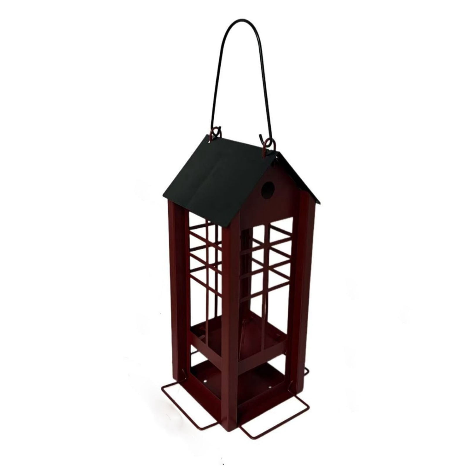 Hummingbird Feeders for Outdoors Iron Art Small House Feeder Scattering Feeding Hanging Outdoor Decoration Garden Courtyard