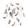 thumbnail image 5 of Women's Plus Size Cardigan Casual 3/4Sleeve Fashion Comfortable Pockets Printing Cardigan Top Blouse Beach on Clearance, 5 of 5