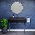 thumbnail image 4 of Claire 40 Ceramic Console Sink Matte Black Basin Gold Legs, 4 of 7