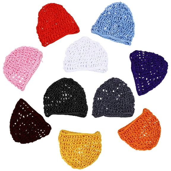 Raindrops 10pcs Crocheted Snood Hairnet Multi-purpose Sleeping Crocheted Hair Net