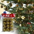 thumbnail image 6 of Lksixu 60 Pcs Christmas Balls Ornaments for Xmas Tree, Christmas Decorations 1.2" Mini Glitter Polished Decorative Balls with Rope, Shatterproof Christmas Tree Hanging Baubles for Holiday Party, 6 of 7
