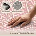 thumbnail image 6 of ODIKA Pink Print Leopard Spotted Boho Layout Border Cheetah Inspired for Dining Room, Large Office, Lounge, Non-Slip Chair-Friendly, 6 of 7
