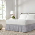 thumbnail image 2 of Easy Fit Adjustable Pom Pom Fringe Bed Skirt, Twin/Full, 2 of 5