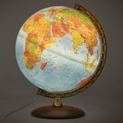Primus Relief Globe, 12-inch Diameter, Illuminated, Raised Relief
