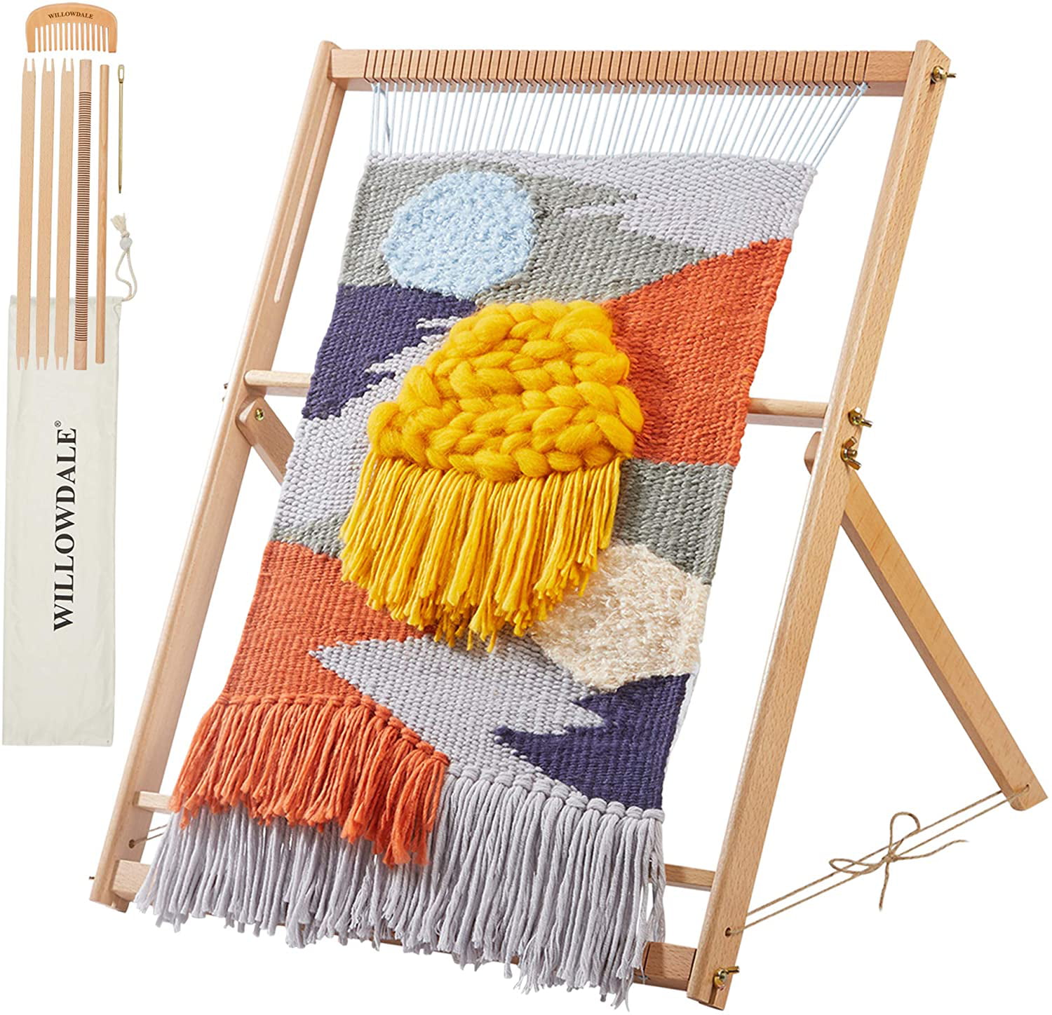 Details about   23.6"H x 21.3"W Wooden Multi-Craft Weaving Loom Wooden Looming Set Crafts US 