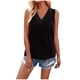 thumbnail image 1 of Chaleco sin mangas de color liso con cuello en V para mujer: camiseta sin mangas de poliéster transpirable, corte informal para mayor comodidad durante todo el día, 1 of 6