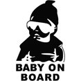 thumbnail image 1 of Mearo 2PCS Car Stickers, Car Decals, Baby on Board Car Sticker Sign Decal with Reflective Light, Self-adhesive Car Stickers and Decals, Vinyl Decals Car Accessories Universal for All Cars (Black), 1 of 7