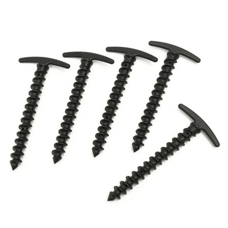 - 5pcs Strong Screw Spiral Peg Stakes Nail Outdoor Camping Awning Trip Tent Pins
