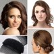 thumbnail image 4 of 4 piezas moño para el cabello invisible Bump it Up volumen del cabello insertar peines base para el cabello estilo hacer colmena volumen del cabello base conjunto moño fabricante blanco negro 8.5 * 6, 4 of 5