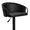 Black, variant on Montego Adjustable Black Faux Leather Swivel Barstool in Black Powder Coated Finish
