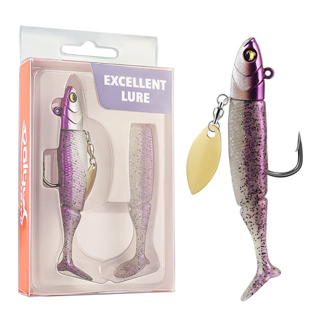 Wobblers Cebo Silicona Suave Con Cola en T Señuelo para Lucio