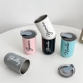 thumbnail image 4 of DIY Engravable Insulated Stainless Steel Tumbler with Slider Lid, Customizable Reusable Travel Coffee Mug for Hot & Iced Drinks, Personalizable Thermal Cup(Blue,325ML / 11Oz), 4 of 8