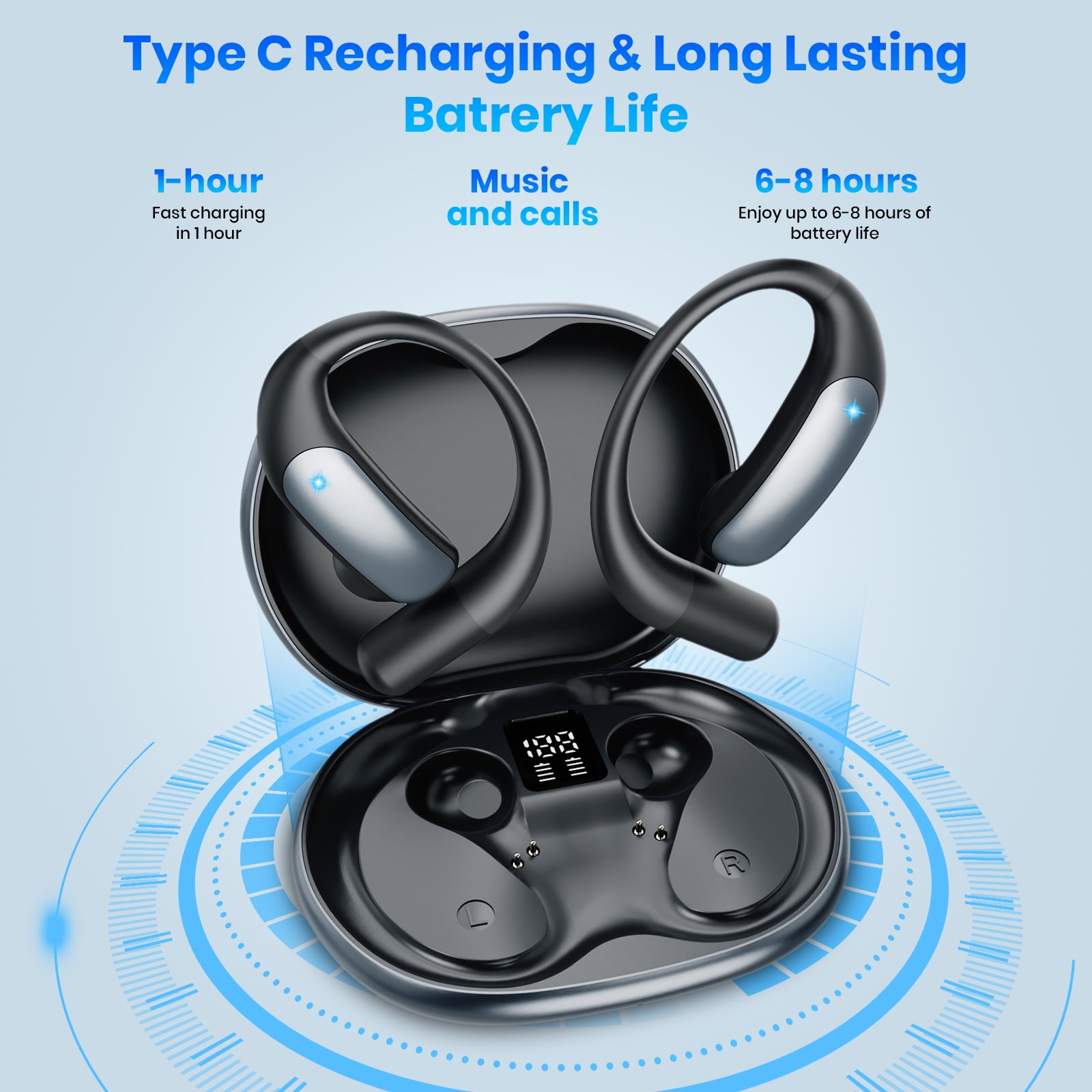 AI Translation Earbuds Real Time: OWS 3-in-1 Translator Earbuds for iOS & Android, Supporting 144 Languages with 60-Hour Battery Translator Headphones for Travel, Business, Meetings & Learning
