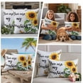 thumbnail image 4 of Yellow Sunflower Outdoor Pillow Covers 20x20 Set of 2,Waterproof Patio Throw Pillowcase Protectors,Butterfly Sunshine Farmhouse Country Decorative Pillow Shams Cushion Covers for Seat Bed Couch Sofa, 4 of 8