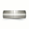 thumbnail image 3 of Titanium Sterling Silver Inlay 8mm Brushed Band Ring 7.5 Size, 3 of 6